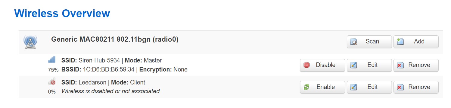 Picture of the default Wi-Fi networks